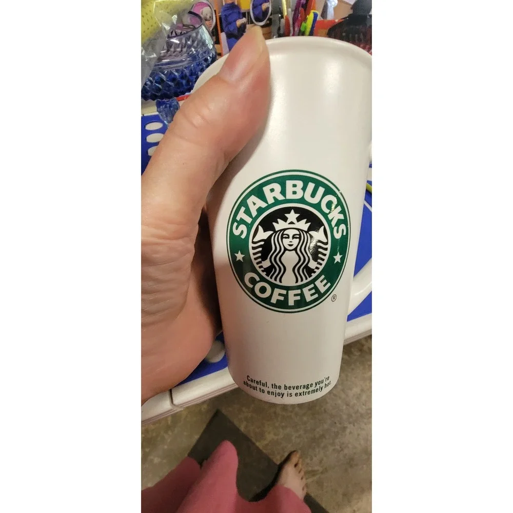 2006‎ Starbucks White Green Oringal Logo Cremica Coffe Tea 16 Oz Mug